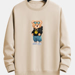 Hip Hop Bear Print Relax Fit Sweatshirt