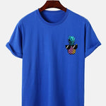 Pineapple With Sunglasses Print T-Shirt