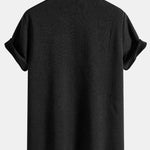 Short Sleeve Geometry Textured Cuban Shirt & Shorts