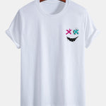 Regular Fit Evil Face Print Cotton T-Shirt