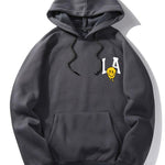 LA Smiley Print Hoodie