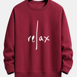 Relax Slogan Print Relax Fit Sweatshirt