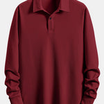 Long Sleeve Ribbed Polo