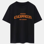 California Print Drop Shoulder Oversize T-Shirt