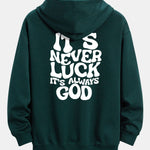Slogan Back Print Relax Fit Hoodie