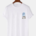 Crying Cat in a Croc Print T-Shirt