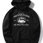 Mountain Slogan Print Hoodie