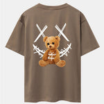 Smiley Bear Back Print Heavy Weight Oversize T-Shirt