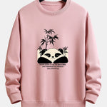 Bamboo Panda Print Relax Fit Sweatshirt