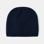 2 Pieces Solid Color Outdoor Cycling Warm Knit Beanie Hat