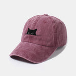 Cat Pattern Casual Washed Cotton Baseball Cap