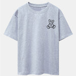 Bear On Vacation Print Drop Shoulder Oversize T-Shirt
