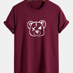Regular Fit Bear Print Cotton T-Shirt