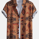 Aztec Geometric Print Shirt