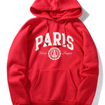 Paris Varsity Print Hoodie