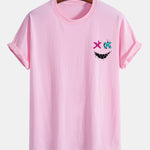 Regular Fit Evil Face Print Cotton T-Shirt