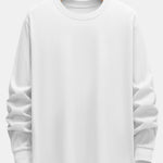 3 Pieces Basic Long Sleeve Heavy Weight Arc Hem T-Shirts