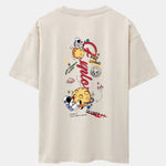 Planet Astronaut Print Drop Shoulder Oversize T-Shirt