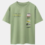 LA Racing Slogan Print Drop Shoulder Oversize T-Shirt