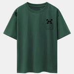 Pocket Panda Print Drop Shoulder Oversize T-Shirt