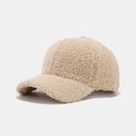 Solid Color Plush Warm Baseball Cap