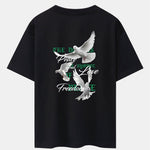Dove Slogan Back Print Drop Shoulder Oversize T-Shirt