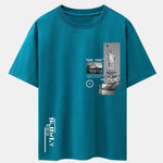 New York Architecture Print Drop Shoulder Oversize T-Shirt