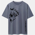 Comic Male Slogan Print Drop Shoulder Oversize T-Shirt