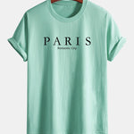 Regular Fit Paris Slogan Cotton T-Shirt