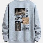 New York Cityscape Back Print Relax Fit Sweatshirt