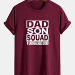 Regular Fit Dad And Son Squad Print Cotton T-Shirt