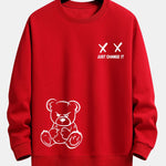 Bear Slogan Print Relax Fit Sweatshirt