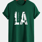 Regular Fit Los Angeles Print Cotton T-Shirt