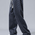 Checkerboard Straight Leg Pants