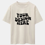 Your Design Here Print Drop Shoulder Oversize T-Shirt