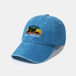 Black Cat Pattern Casual Decoration Washed Cotton Baseball Cap