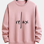 Relax Slogan Print Relax Fit Sweatshirt