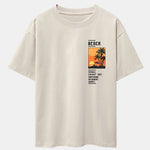 Beach Scenery Slogan Print Drop Shoulder Oversize T-Shirt
