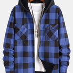Flannel Fleece Lined Hooded Shirt & Jogger Pants