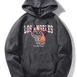 Los Angeles Basketball Print Hoodie