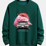 Tokyo Sakura Car Print Relax Fit Sweatshirt