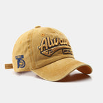 Always Slogan Embroidery Washed Distressed Baseball Cap