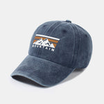 Mountains Pattern Classic Retro Washed Distressed Cotton Baseball Cap