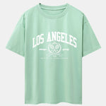 Los Angeles Tennis Print Drop Shoulder Oversize T-Shirt