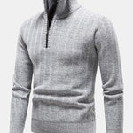 Textured Quarter Zip Sweater