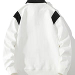Contrast Polo Sweatshirt