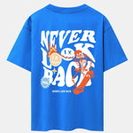 Skeleton Slogan Back Print Drop Shoulder Oversize T-Shirt