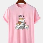 Cute Cat Print T-Shirt