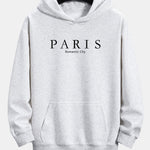 Paris Slogan Print Relax Fit Hoodie