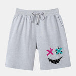Graffiti Smiley Face Print Man Mid Length Shorts